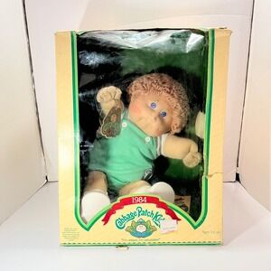 Vintage 1984 Cabbage Patch Kids Doll Coleco Boy Blonde Hair Blue Eyes New in Box